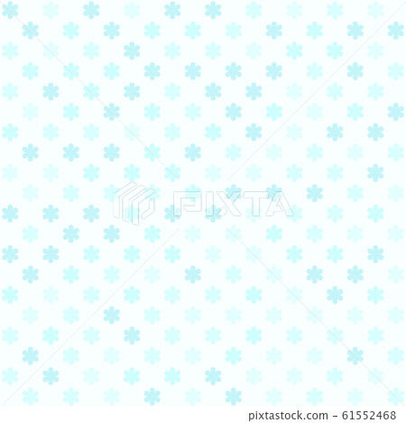 Cyan flower pattern. Seamless vector 61552468