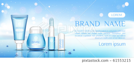 Winter cosmetic chapstick, lip balm and cream jar 61553215