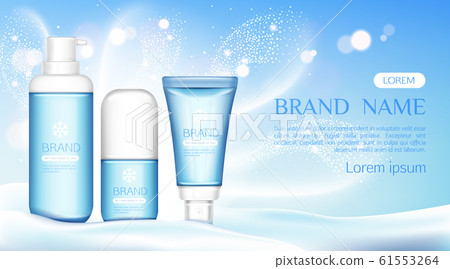 Cosmetic tubes mock up, beauty cosmetics bottles 61553264