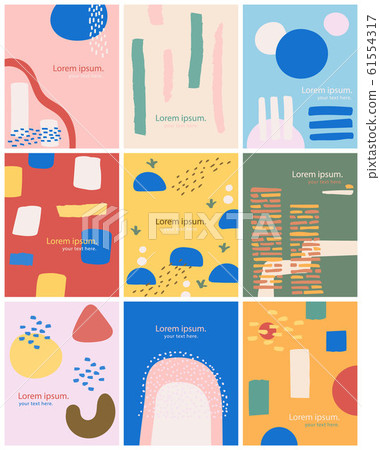 set of abstract design wallpaper. cute simple... - Stock Illustration  [61554317] - PIXTA