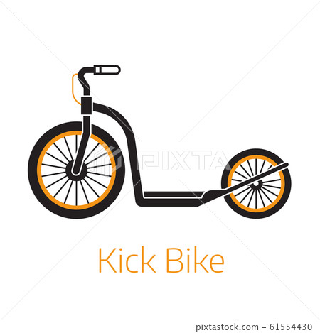 Kick Scooter Outline BW Icon or Logo 61554430