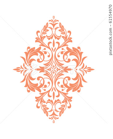 Damask graphic ornament. Floral design element. Damask graphic ornament. Floral design element. 61554970