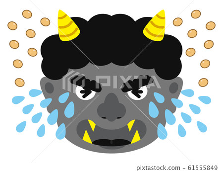 Illustration: Oni Oni Setsubun Bean Maki Material Facial Expression Face Haoni Gray Oni Ash Gray (with vector) Illustration: Oni Oni Setsubun Bean Maki Material Facial Expression Face Haoni Gray Oni Ash Gray (with vector) 61555849