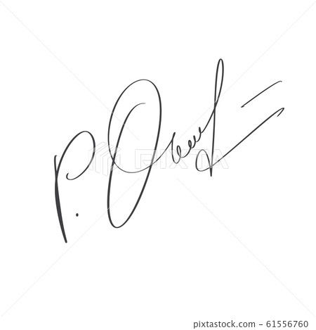 Manual signature for documents on white background. Hand drawn Calligraphy lettering Vector illustration Manual signature for documents on white background. Hand drawn Calligraphy lettering Vector illustration 61556760
