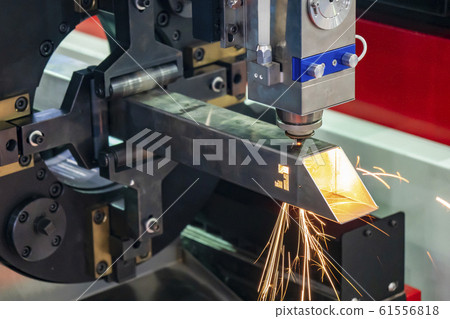 The fiber laser cutting machine . The fiber laser cutting machine . 61556818