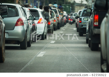traffic jam on road rush hour traffic jam on road rush hour 61556922