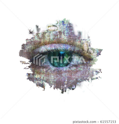 Mixed media. Contemporary art collage.  61557153