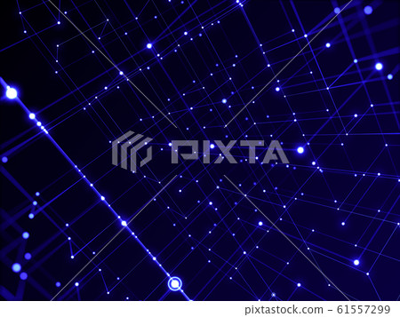 Digital technology network connecting with line abstract background, blue theme Digital technology network connecting with line abstract background, blue theme 61557299
