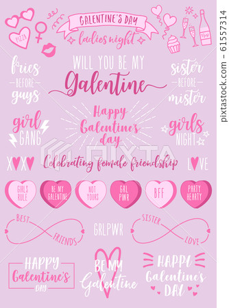Valentines day, Galentines Day female party, 61557314