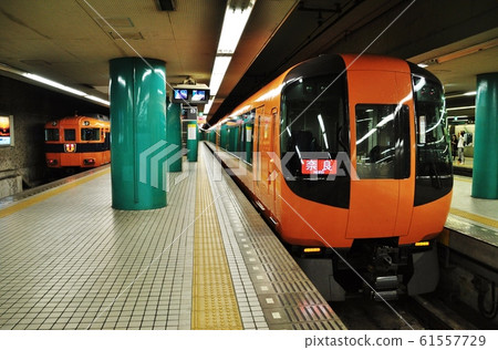 Kintetsu Nara Line, limited express train stopping at Kintetsu Nara Station (Series 22600) Kintetsu Nara Line, limited express train stopping at Kintetsu Nara Station (Series 22600) 61557729