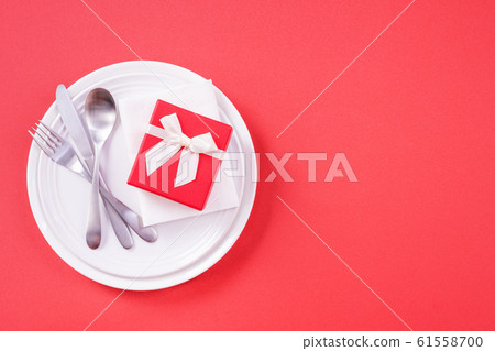 情人節 餐廳 盤子 頂視圖 大餐 Valentine's Day Plate バレンタイン 情人節 餐廳 盤子 頂視圖 大餐 Valentine's Day Plate バレンタイン 61558700