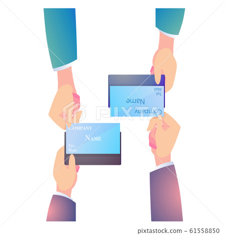 How to exchange business cards when using a card case 61558850