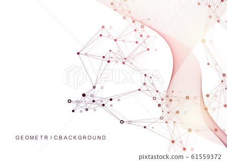 Big Genomic Data Visualization. DNA helix, DNA strand, DNA Test. Molecule or atom, neurons. Abstract structure for Science or medical background, banner. Wave flow Big Genomic Data Visualization. DNA helix, DNA strand, DNA Test. Molecule or atom, neurons. Abstract structure for Science or medical background, banner. Wave flow 61559372