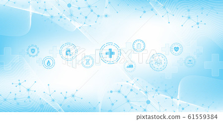 Abstract Health Care Banner Template With Flat Stock