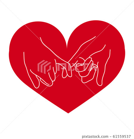 hand drawn pinky promise with heart hand drawn pinky promise with heart 61559537