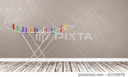Clothes Drying Rack in the Room Clothes Drying Rack in the Room 61559876