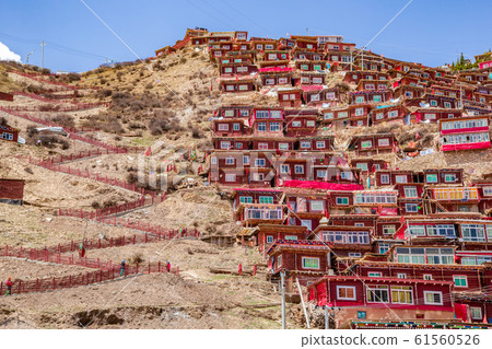 Top view monastery at Larung gar Top view monastery at Larung gar 61560526