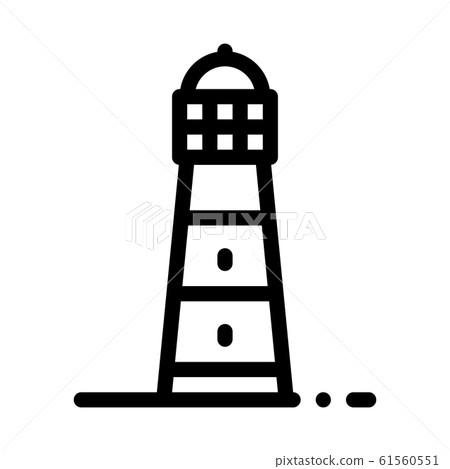 Lighthouse Icon Vector Outline Illustration 61560551