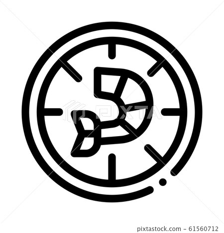 Pizza Shrimp Icon Vector Outline Illustration Pizza Shrimp Icon Vector Outline Illustration 61560712