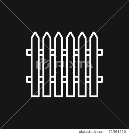 Fence icon, modern minimal flat design style - Stock Illustration ...