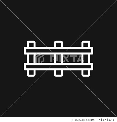 Fence icon, modern minimal flat design style 61561383