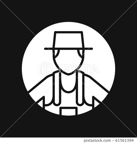 Farmer icon - vector farmer avatar or symbol Farmer icon - vector farmer avatar or symbol 61561394