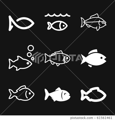 Fish Icon, vector illustration for design - Stock Illustration ...