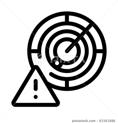 Caution Radar Icon Vector Outline Illustration Caution Radar Icon Vector Outline Illustration 61561886