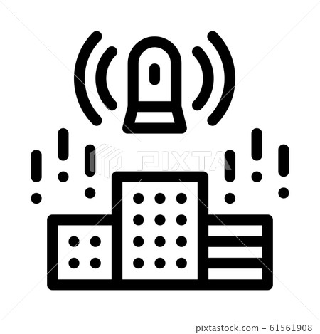 Alarm City Town Icon Vector Outline Illustration Alarm City Town Icon Vector Outline Illustration 61561908