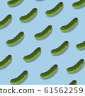 Pattern with pickled gherkins on blue background. 61562259