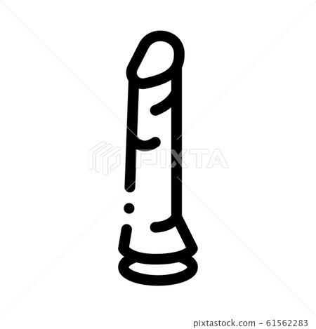 Dildo Sex Toy Icon Vector Outline Illustration 61562283