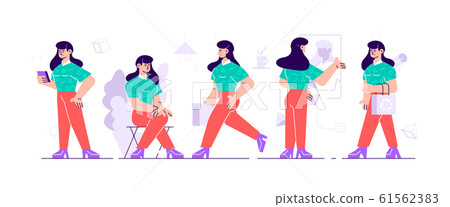 Business woman characters. Business woman characters. 61562383