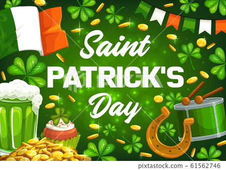 Patricks day, Irish holiday lucky symbols Patricks day, Irish holiday lucky symbols 61562746