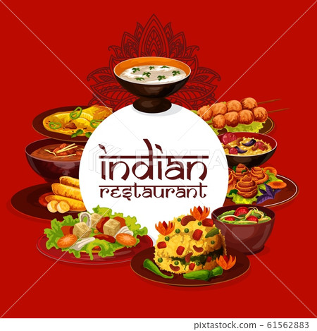 Indian cuisine restaurant menu cover 61562883