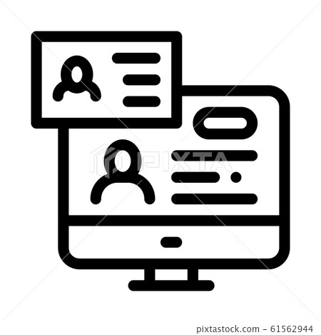 Check Document Icon Vector Outline Illustration 61562944
