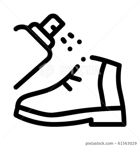 Spray Paint Shoe Icon Vector Outline Illustration 61563029