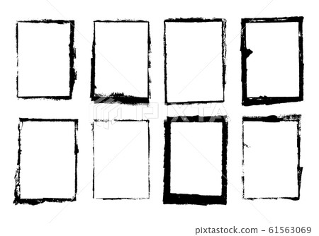 Set of Grunge Black and White Frames . textured rectangles for image Set of Grunge Black and White Frames . textured rectangles for image 61563069