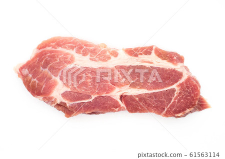 resh raw pork neck meat garlic pepper and rosemary 61563114