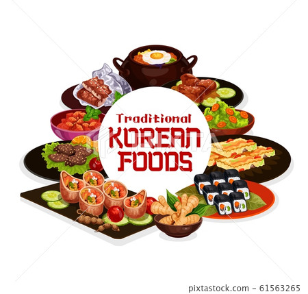 Traditional Korean food, cuisine dishes 61563265