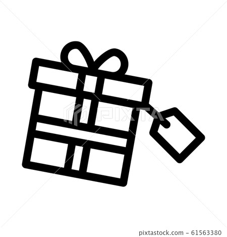 Gist Box Label Icon Vector Outline Illustration 61563380