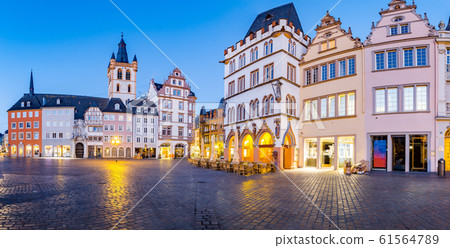 Historic city center of Trier in twilight, Germany 61564789