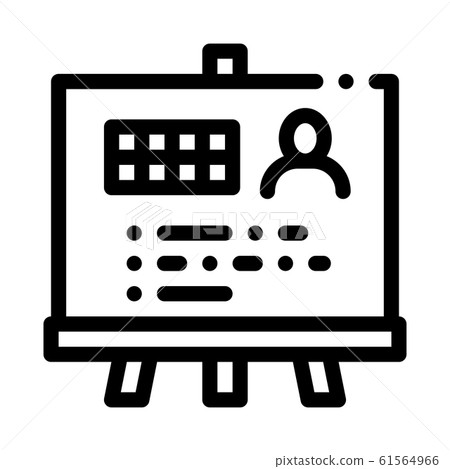 Man Result Board Icon Vector Outline Illustration Man Result Board Icon Vector Outline Illustration 61564966