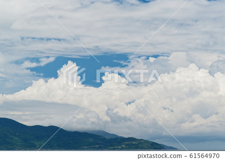 Coastline of Son Tra peninsula against cloudy sky. Da Nang, Vietnam 61564970