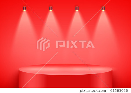 Red Presentation podium Red Presentation podium 61565026