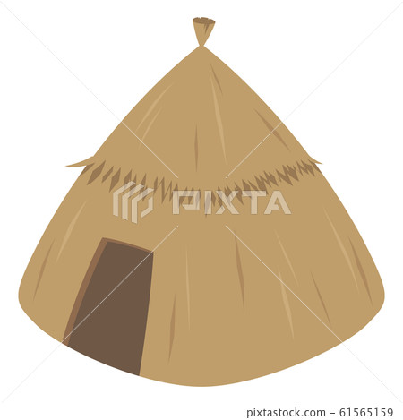 Illustration of straw house _ isometric Illustration of straw house _ isometric 61565159