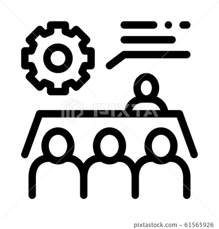 Meeting Training Icon Vector Outline Illustration Meeting Training Icon Vector Outline Illustration 61565926