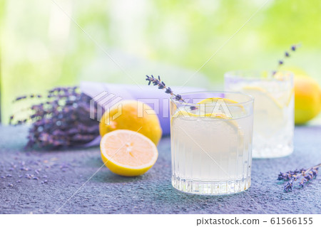 Lemonade with lemons and lavender Lemonade with lemons and lavender 61566155