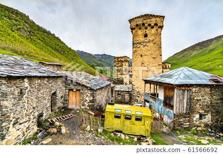 Svan towers in Chazhashi village - Upper Svaneti, Georgia 61566692