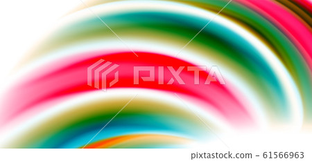 Silk smooth lines on white, liquid fluid color waves. Vector Illustrations For Wallpaper, Banner, Background, Card, Book, Illustration, landing page, cover, placard, poster, banner, flyer, design 61566963