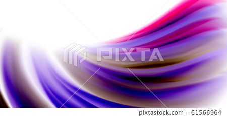 Silk smooth lines on white, liquid fluid color waves. Vector Illustrations For Wallpaper, Banner, Background, Card, Book, Illustration, landing page, cover, placard, poster, banner, flyer, design 61566964